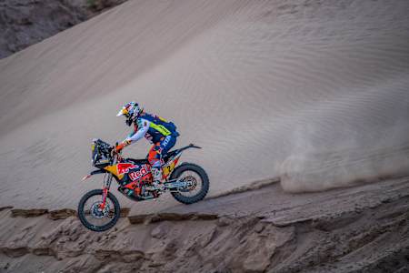 (Auch) die neue KTM 450 Rally leistet bei der Dakar hervorragende Arbeit