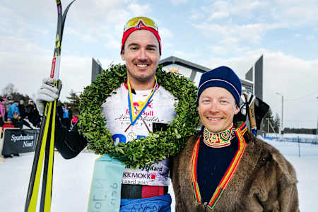 Andreas Nygaard after winning Red Bull Nordenskiöldsloppet 2017