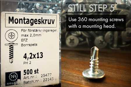 Use the correct screws.