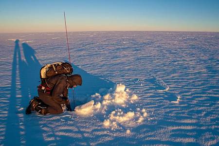 Bullard probing for one of the lost food depots, to no avail.