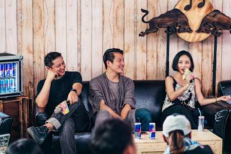 法蘭黛 Frandé，吉他手江鎮宇、鼓手吳孟諺與主唱法蘭（Fran）