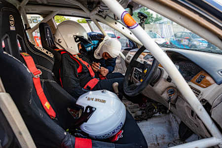 Mother-daughter duo Deepti-Shivani Pruthvi race in the Indian National Rally Championship.