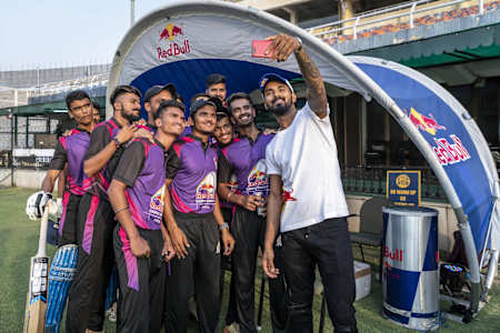 KL Rahul at last years Red Bull Campus Cricket Finals in India
