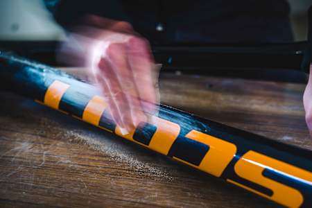 Striping a frame of paint can take up to 25 hours.