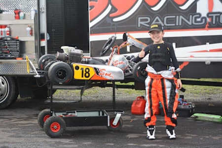 Hamilton club champs, 2013, first win in new Sodi kart Junior Restricted Yamaha