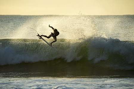 John John Florence hucks at bells in 2015.