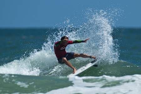 A participant competes at Red Bull Call 'Em Out, in Jacksonville, Florida