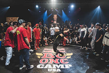 Crazy Legs battles during Red Bull BC One Camp USA in Warehouse Live in Houston, TX, USA on May 19, 2019