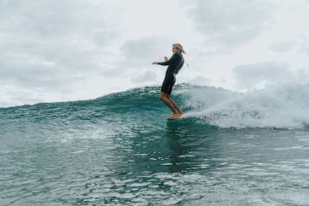 Dan Johnson hangs ten.