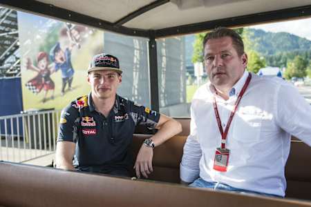 Max Verstappen ze swoim ojcem podczas GP Austrii przed kilkoma laty