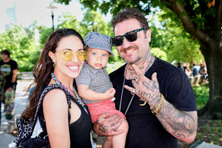 Bam Margera and his family at a demo in Philadelphia, PA on June 21st, 2019