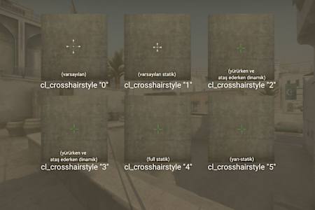 CS:GO Crosshair Style Kodları (cl_crosshairstyle)