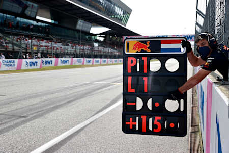 팀 라디오가 있음에도 피트 보드는 여전히 유용하게 쓰입니다.