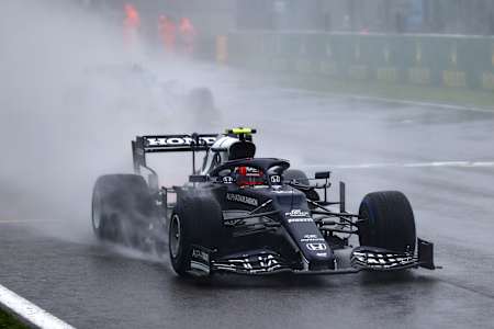 Pierre Gasly of France driving the (10) Scuderia AlphaTauri AT02 Honda during the F1 Grand Prix of Belgium at Circuit de Spa-Francorchamps on August 29, 2021 in Spa, Belgium.