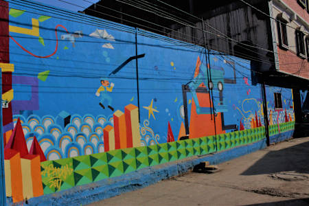 Details of Abhedya Bhagawan's graffiti artwork