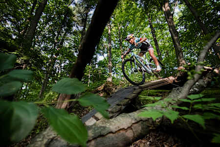Emily Batty rides in Uxbridge, Ontario