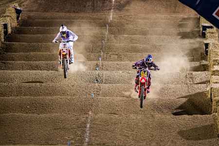 Brandon Hartranft and Ken Roczen compete in Red Bull Straight Rhythm 2019