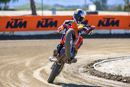 Dan Bromley on track at Perris Raceway in Perris, California, 