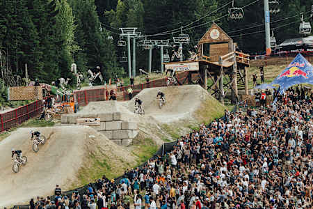 Emil Johansson rides the upper section of Red Bull Joyride 2022