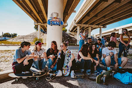Participants prepare to skate at Red Bull Drop In Tour in St. Petersburg