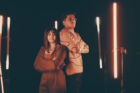 Jonathan and Harshita, a team on the Good Game Show