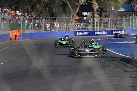 Action from the 2023 Hyderabad E-Prix