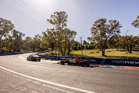 the RB7 and Red Bull Ampol Racing's new Camaro on Mount Panorama