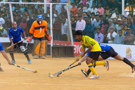 Action from the Kodava Hockey Festival 2023 final