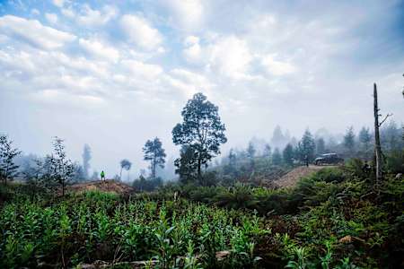 The final double on the Hardline Tasmania course during its early phases.