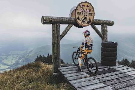 The start gate at Red Bull Hardline can be a lonely place.