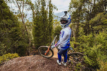 There weren't many riders better suited to guinea pig the Tasmanian course