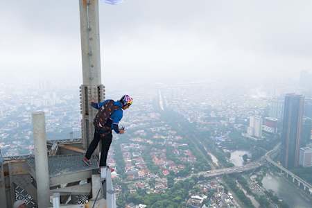 Frederic Fugen Jumping Off the Tallest Building in the Southern Hemisphere