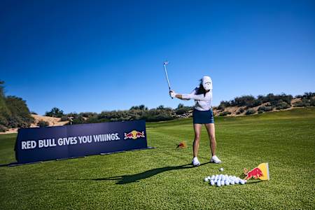 Rose Zhang teeing off