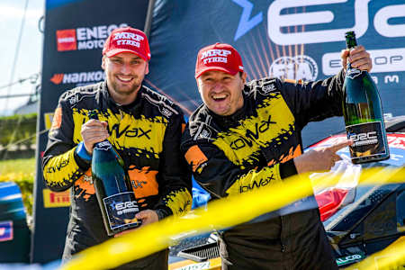 Co-driver Kunst and Vlček celebrate Master ERC glory