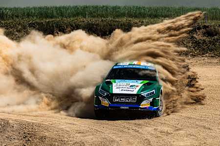 Josh McErlean competing at ERC Tet Rally Latvia in 2023