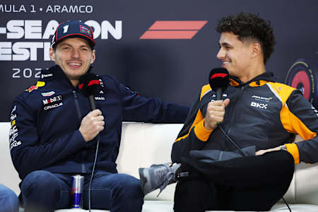 Max Verstappen & Lando Norris Bahrein testen 2025
