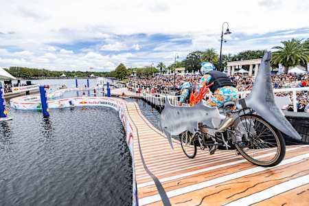 Event participants compete at Red Bull Tandem Rollercoaster in Orlando, FL.
