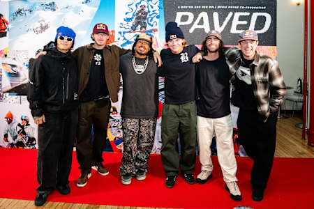 Mark McMorris and the rest of the crew at the Paved premiere