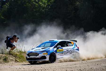 Widłak on a Barum Czech Rally Zlín charge in 2023