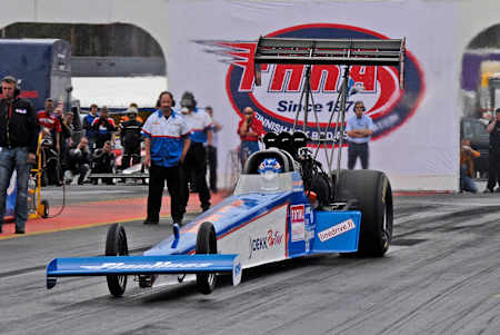 Janne Ahonen w zawodach Top Fuel Dragster European Championships w 2007 r.