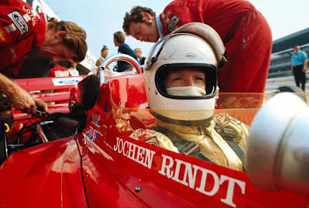 Austrian F1 driver Jochen Rindt, who was the country's first ever F1 world champion, ahead of the 1970 German Grand Prix.