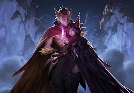 An image of Xayah and Rakan in League of Legends