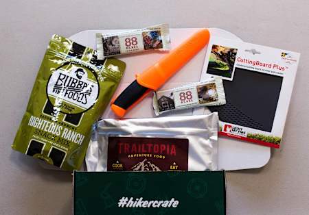 Adventure gear box from Hiker Crate.