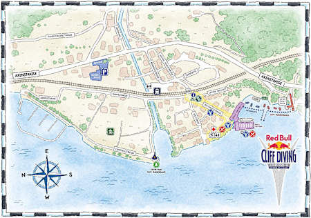 Lageplan Red Bull Cliff Diving Sisikon