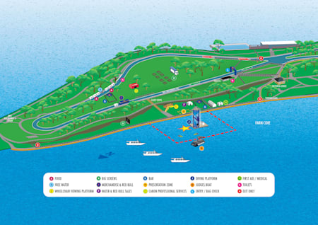 Red Bull Cliff Diving World Final 2024 Sydney site map