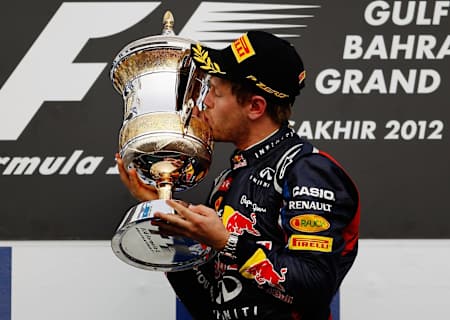 Victorious Vettel