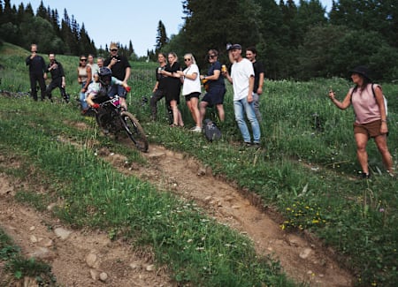 Filippa Ring racing the BHDH during Åre Bike Festival 2021.