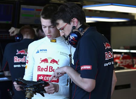 Подготовка к заезду за рулем болида Toro Rosso