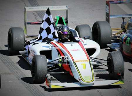 Winning in Mexico in 2019 - Jak ran the NACAM F4 series in 2019, and in spite of mechanical problems throughout the year, he was still able to win six of 18 races as a 13/14 year old rookie