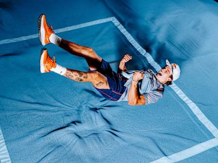 Sam Hurley lands a vault in Austin, Texas.